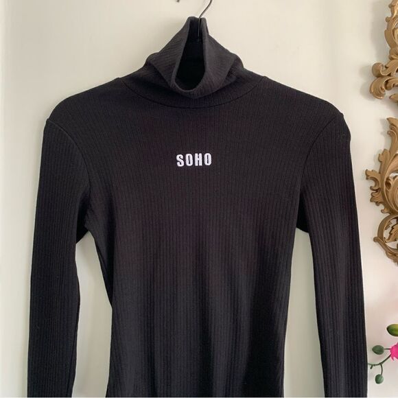 FOREVER 21 BLACK RIBBED BODYSUIT - Picture 3 of 10